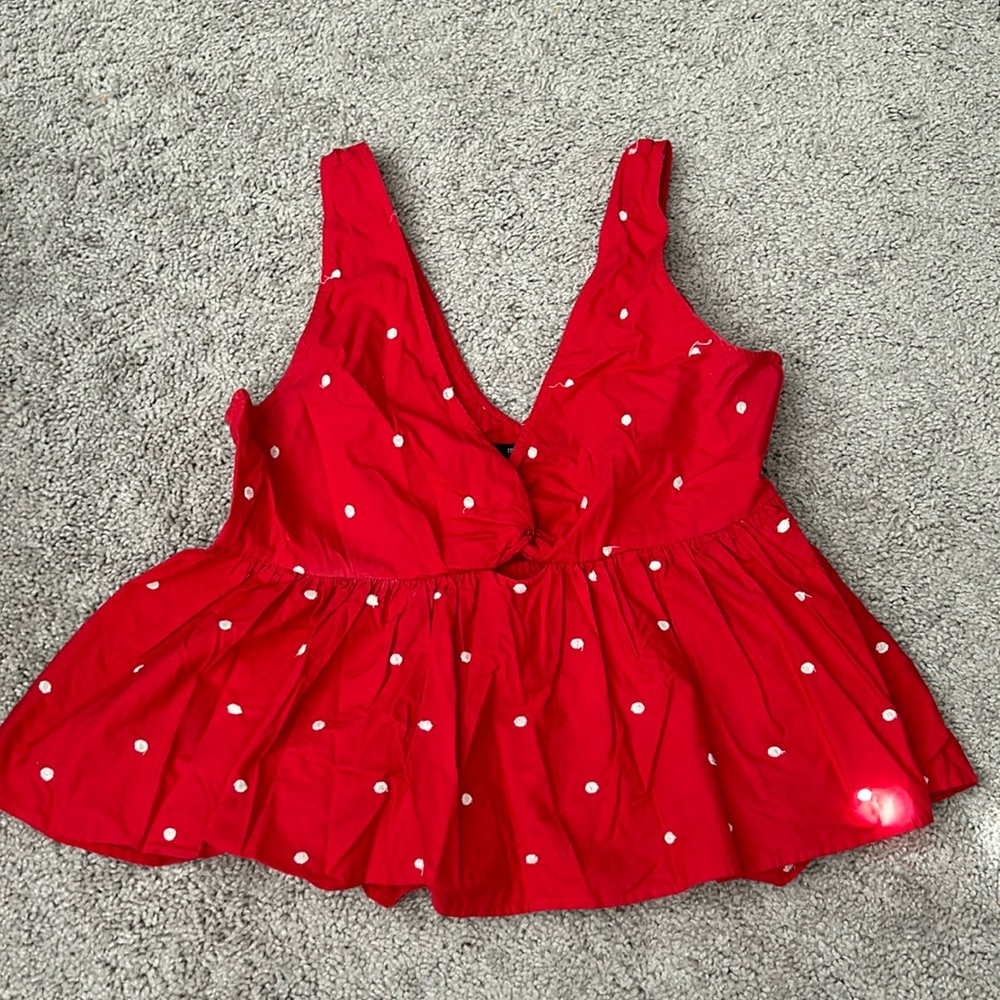 Forever 21 red peplum top